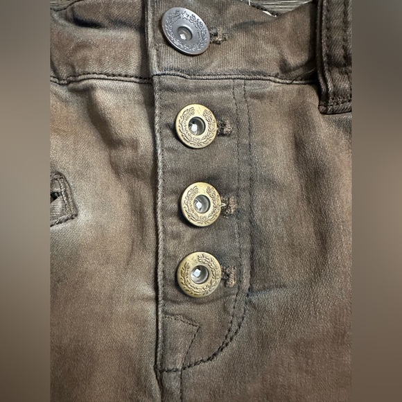 Free People Lone Ranger Distressed Brown Shorts - Size 26 - Picture 5 of 9